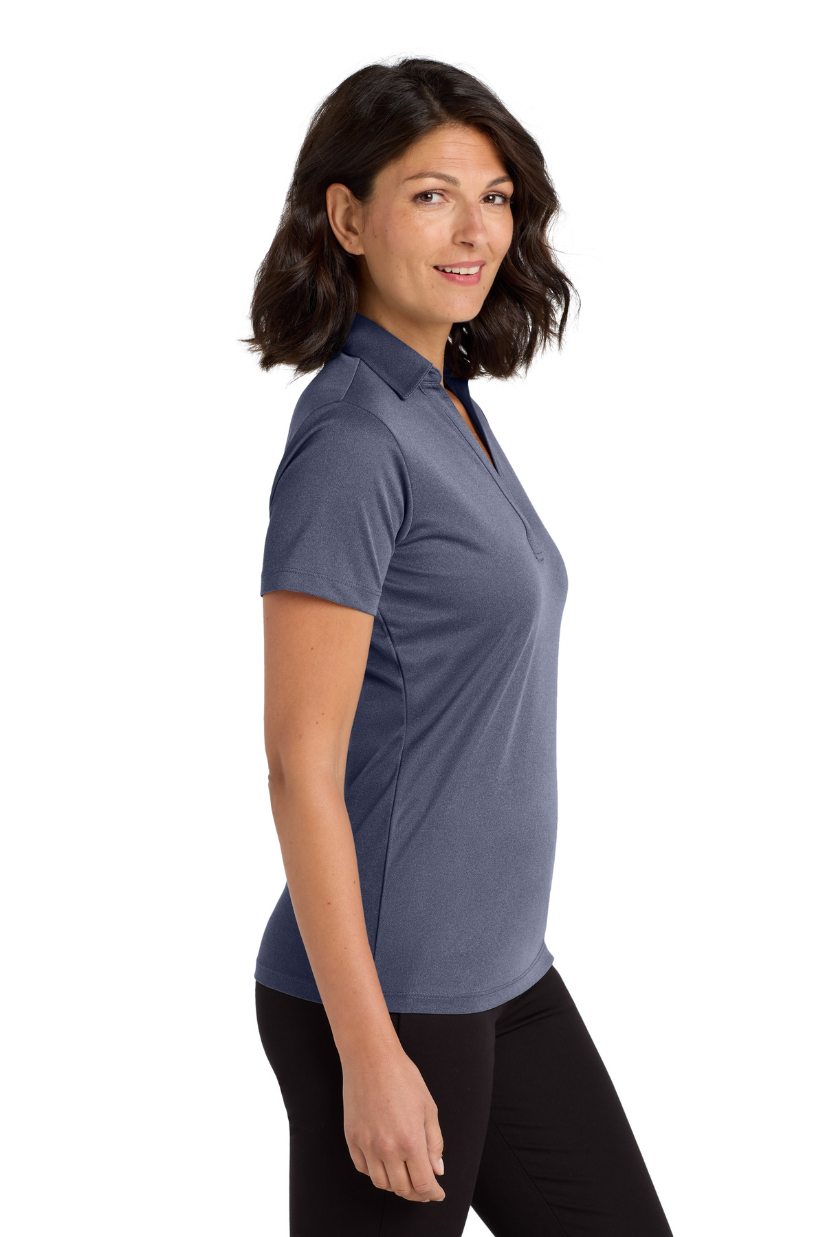 Port Authority Women's Heathered Silk Touch Performance Polo. LK542 30