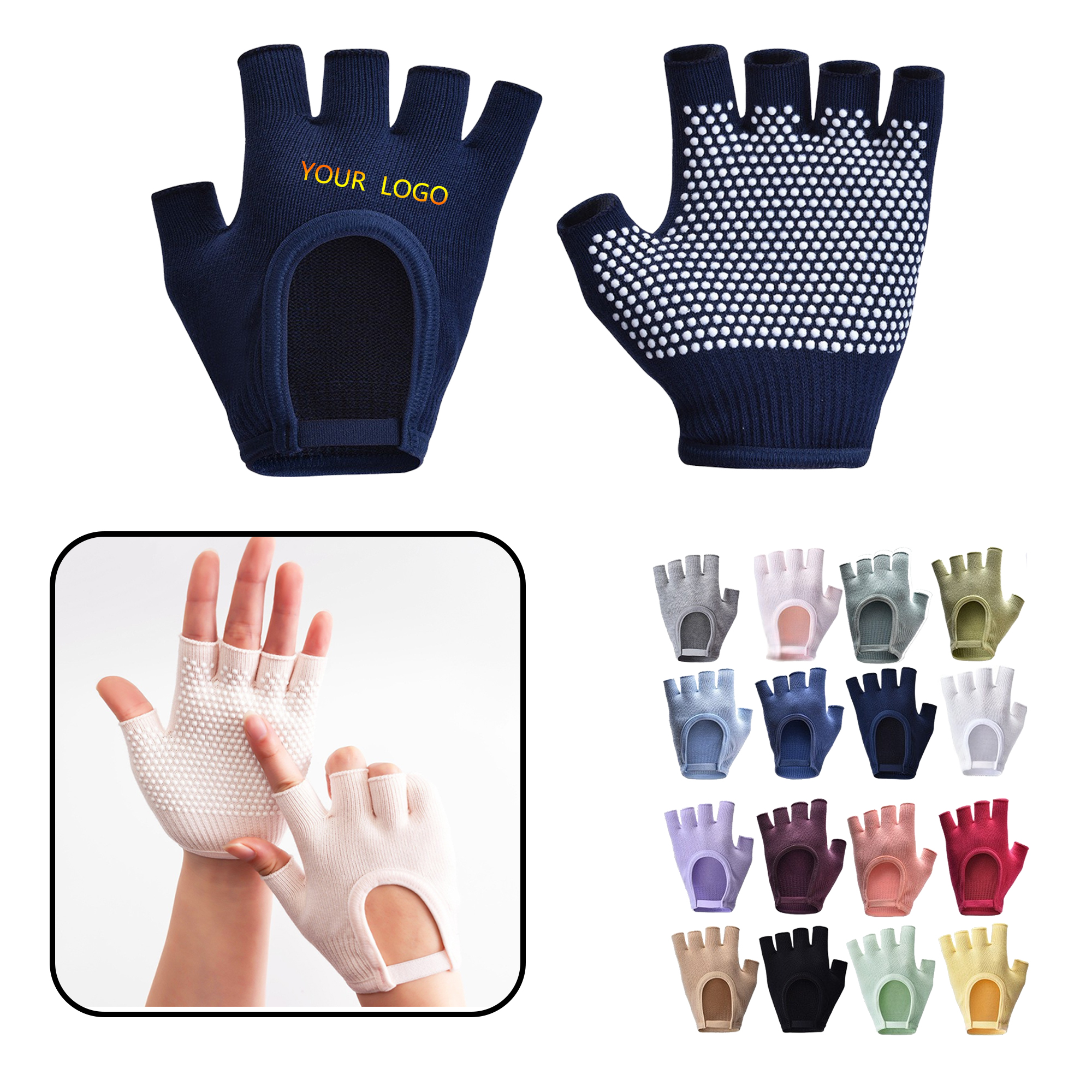 Women's Fingerless Yoga Gloves 2