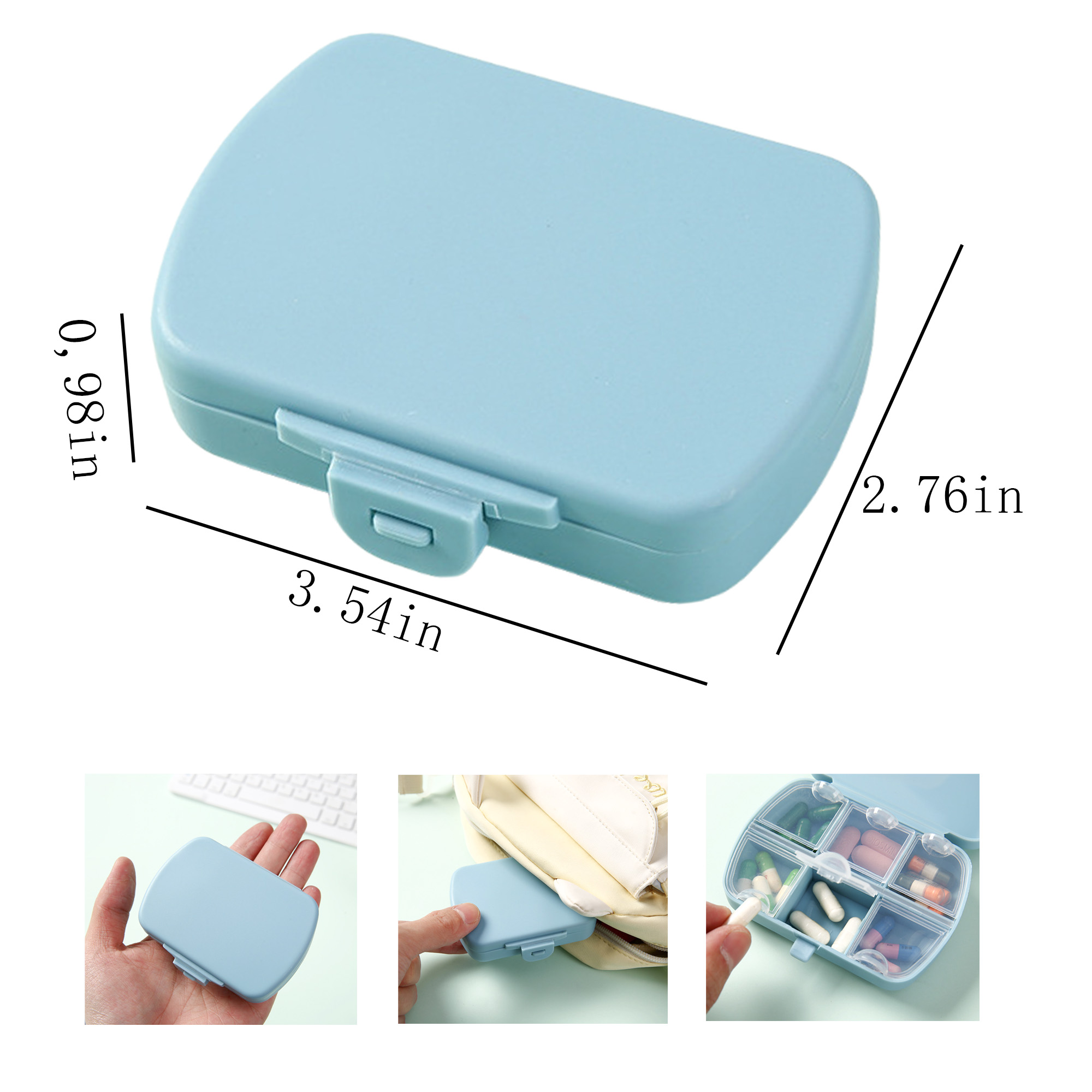 Portable Pill Organizer with Separate Compartments 6