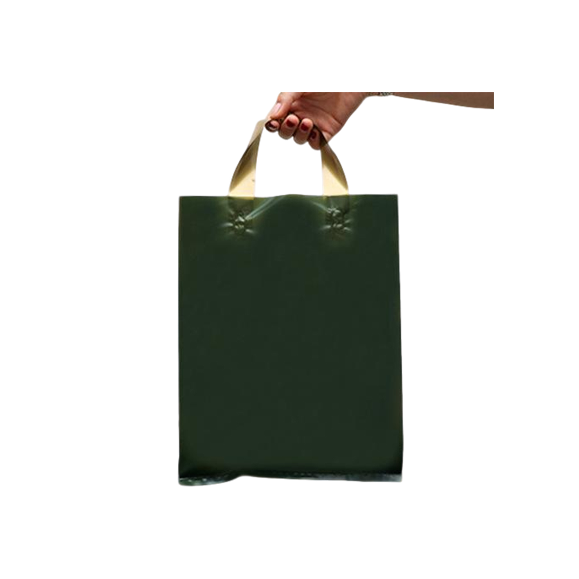 Polyethylene Soft Handle Plastic Tote Bag 13.75 x 3.95 x 9.75" 14