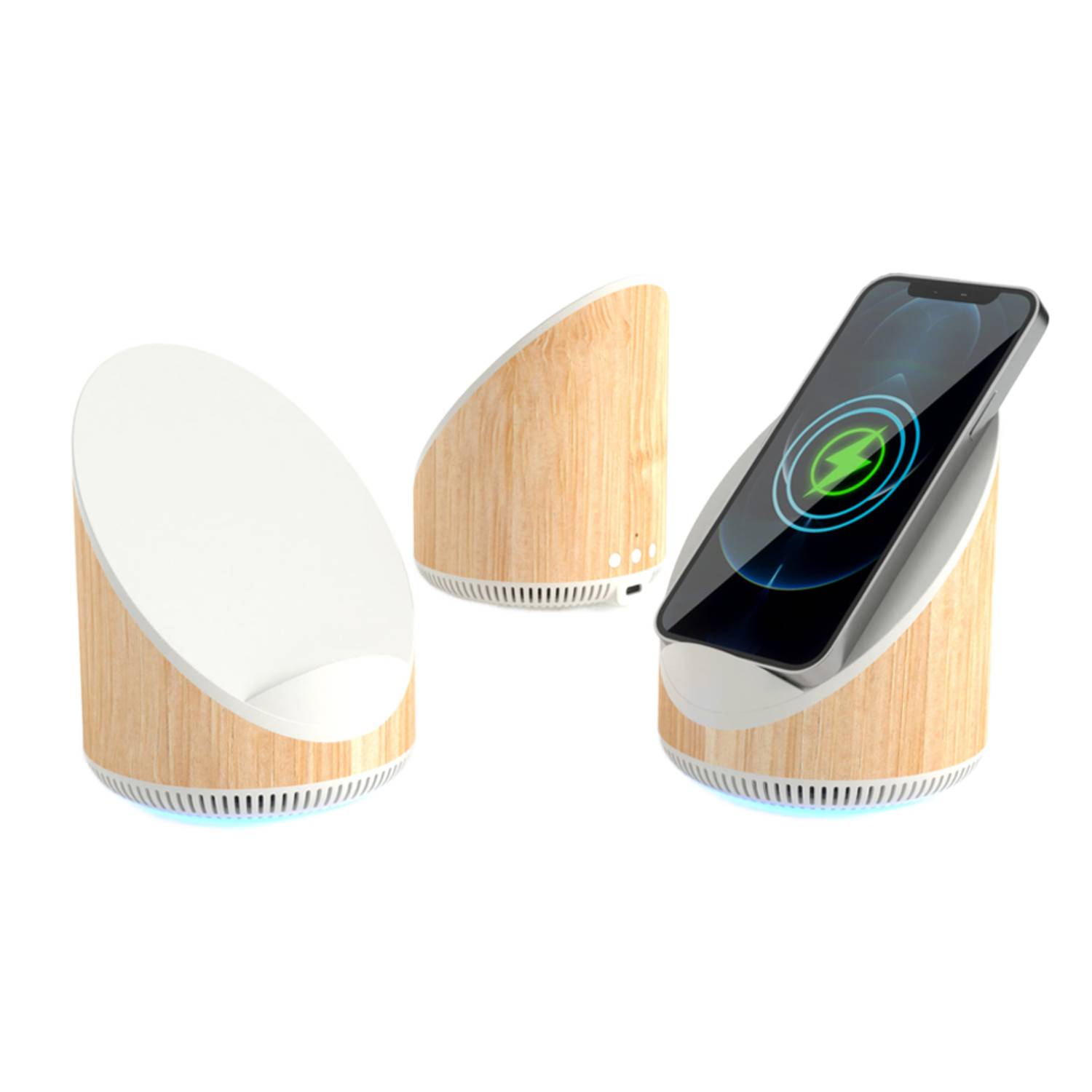 3-in-1 Wireless Charger with Bluetooth Speaker and Stand 4