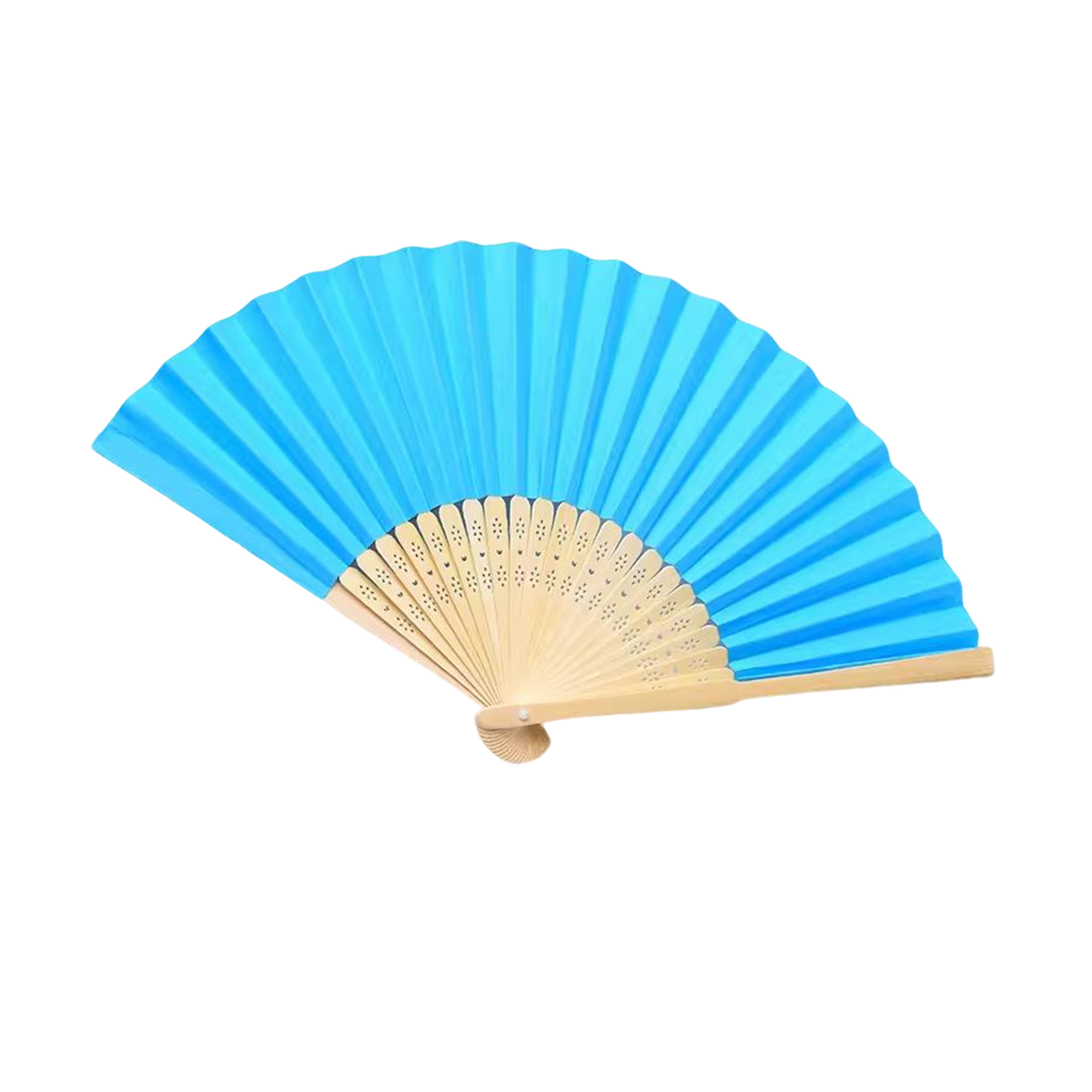 Folding Bamboo Paper Hand Fan With Full Color Print 9