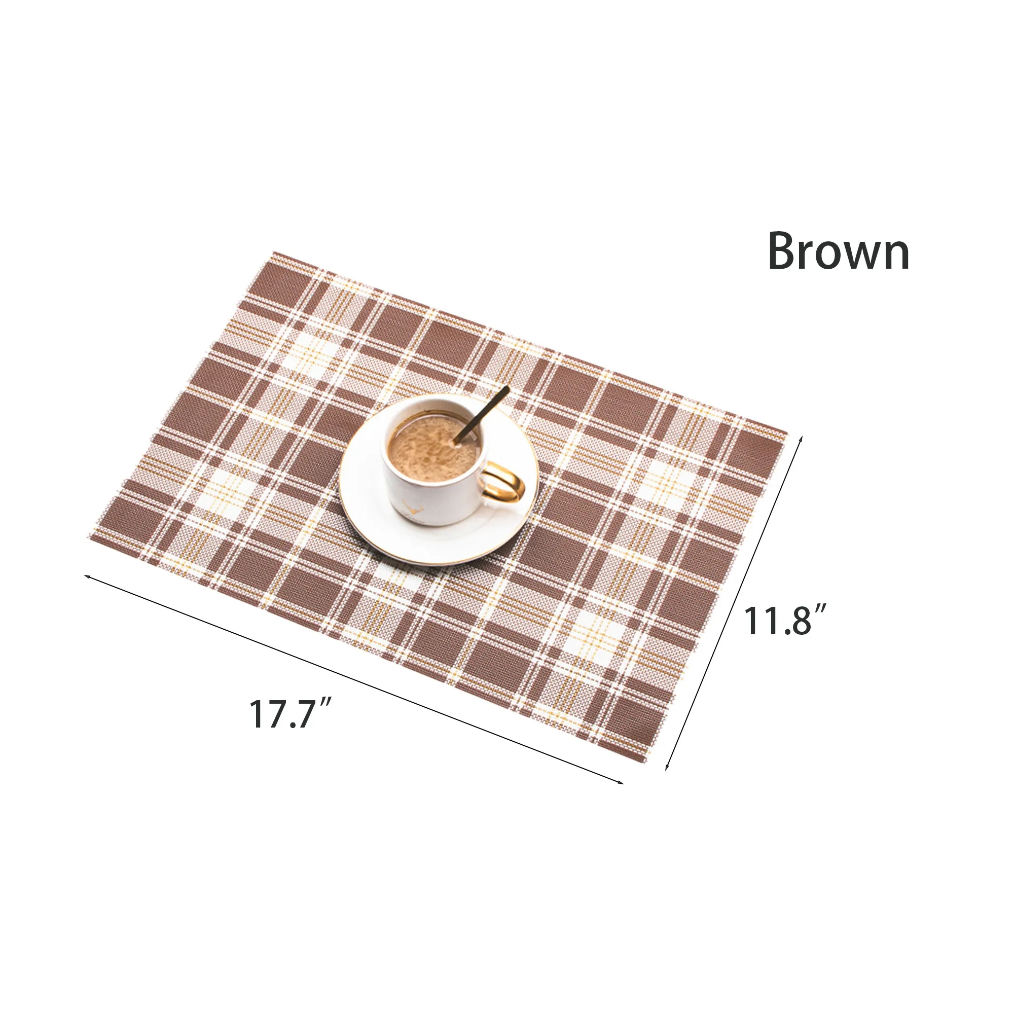Plaid PVC Placemat - Durable and Easy to Clean 5