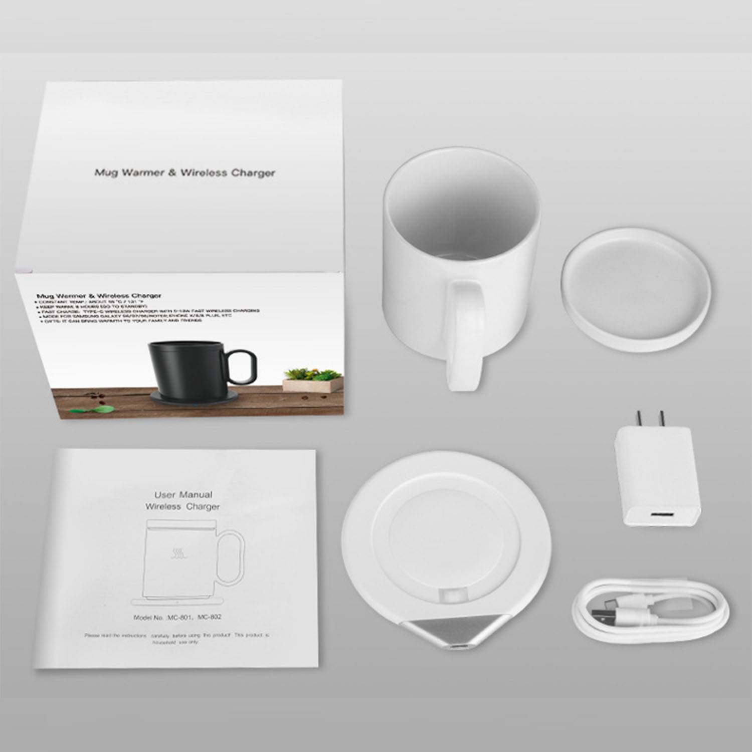 Wireless Charging Pad Coffee Cup WarmerWaterproof Charger 5