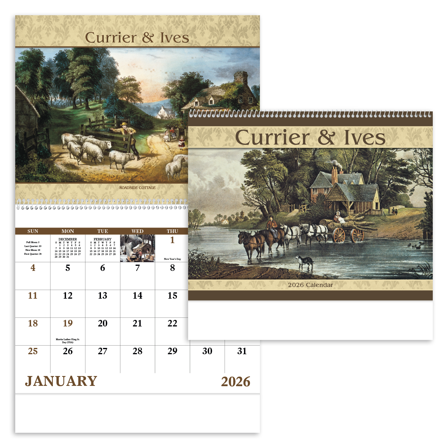 Good Value™ Currier & Ives - Spiral Calendar 5