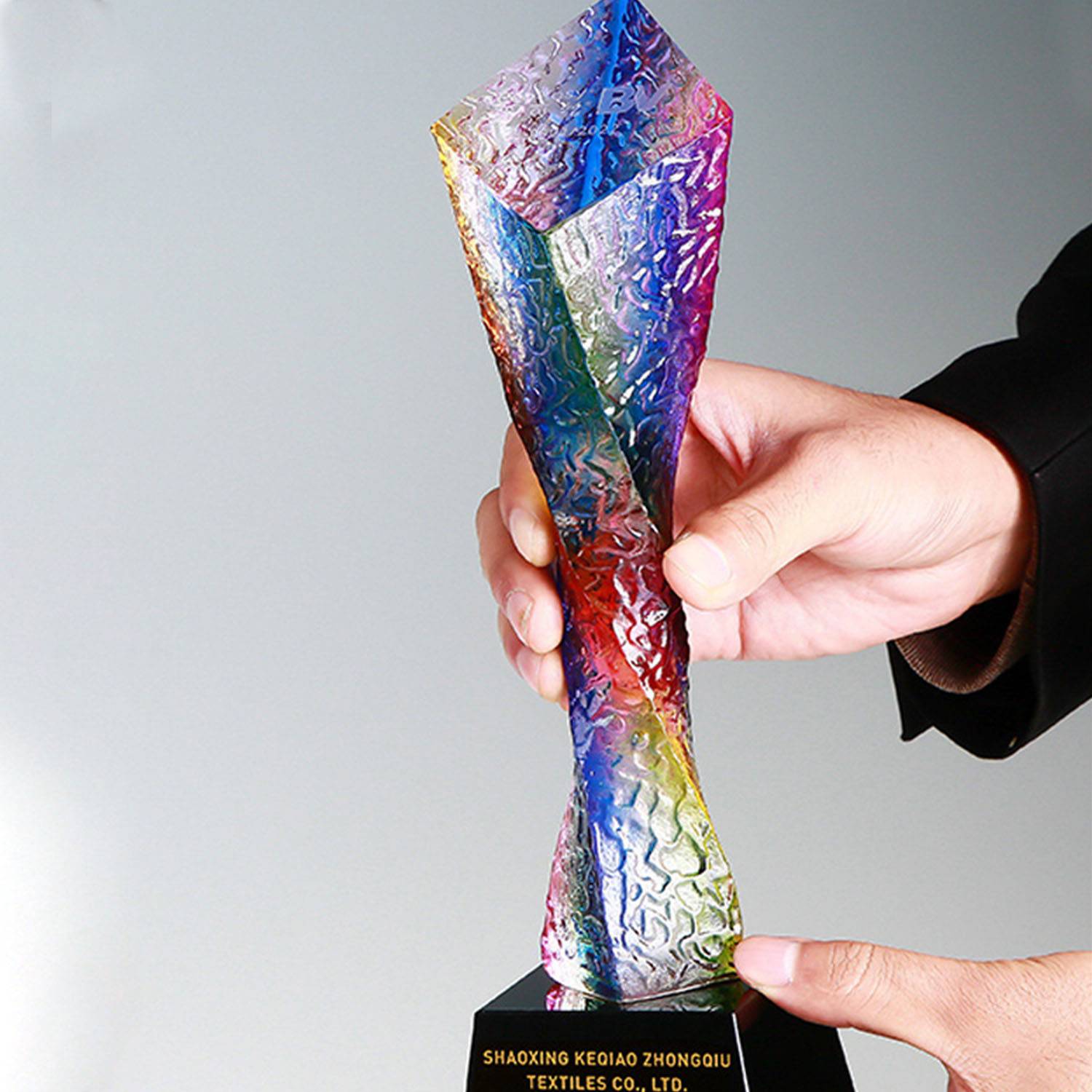 Colorful crystal trophy 3