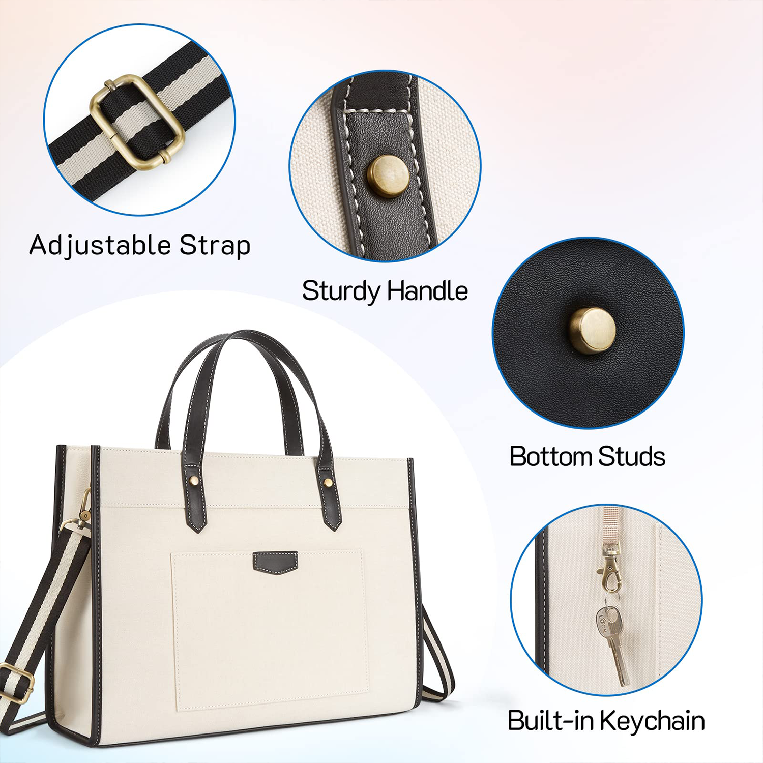 Canvas Laptop 15.6 Inch Work Shoulder Bags 5
