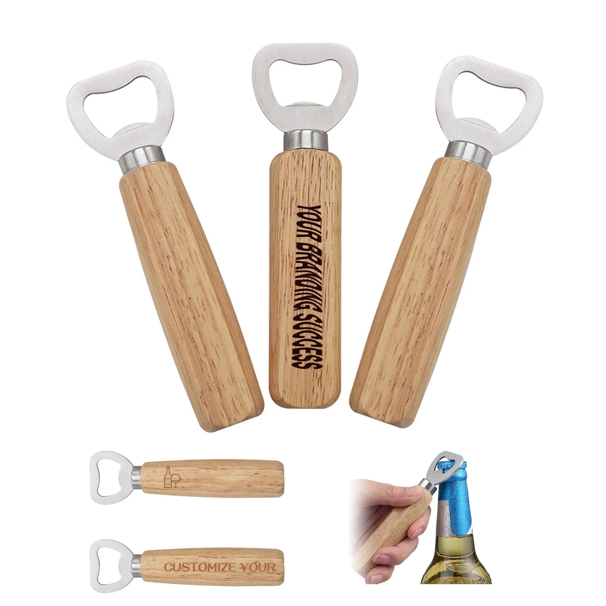 Natural Wooden Bottle Opener 1