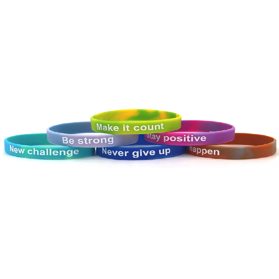 Tie Dye Silicone Wristband - 1/4" band 2