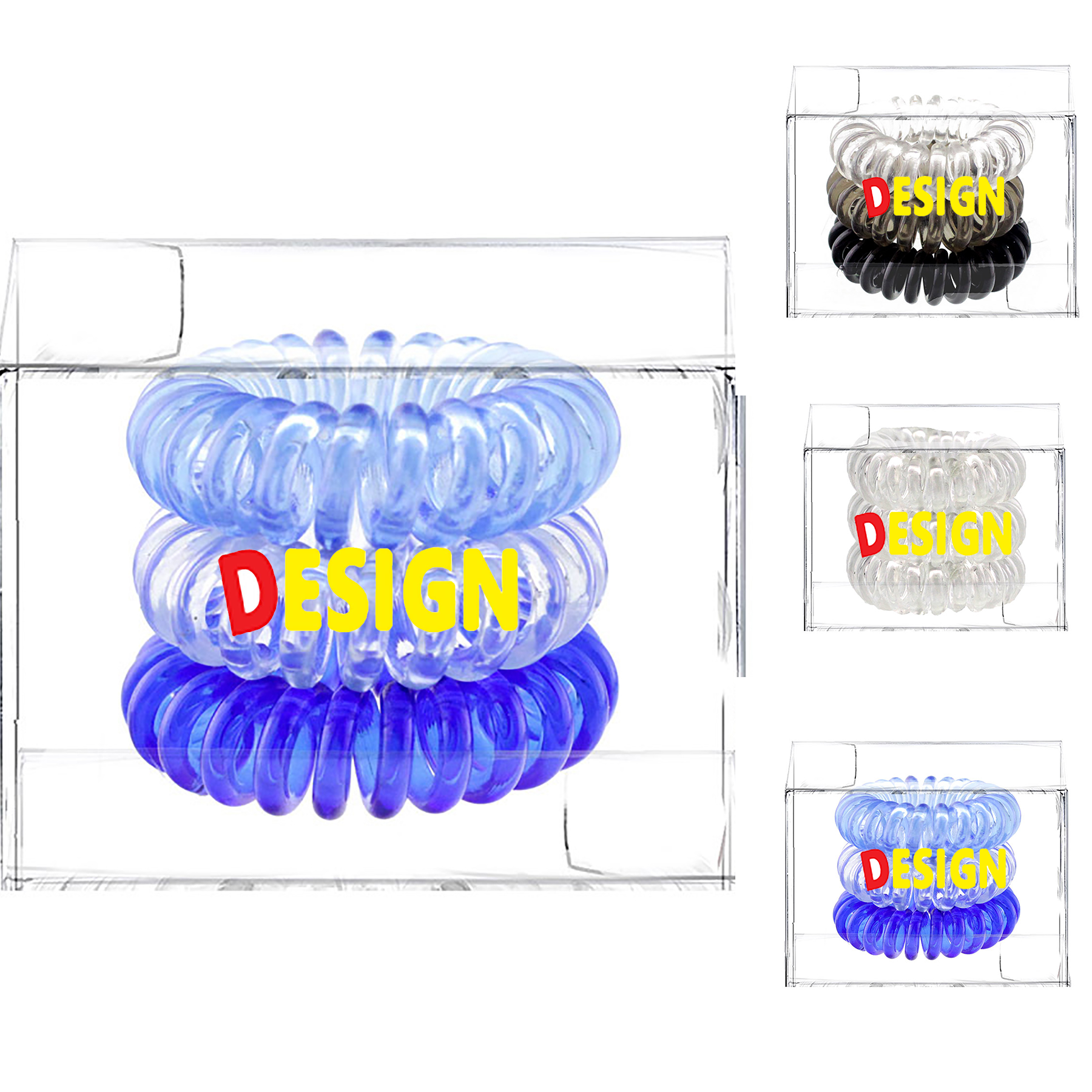 3PCS/SET Women Elastic Coil Hair Ties 1