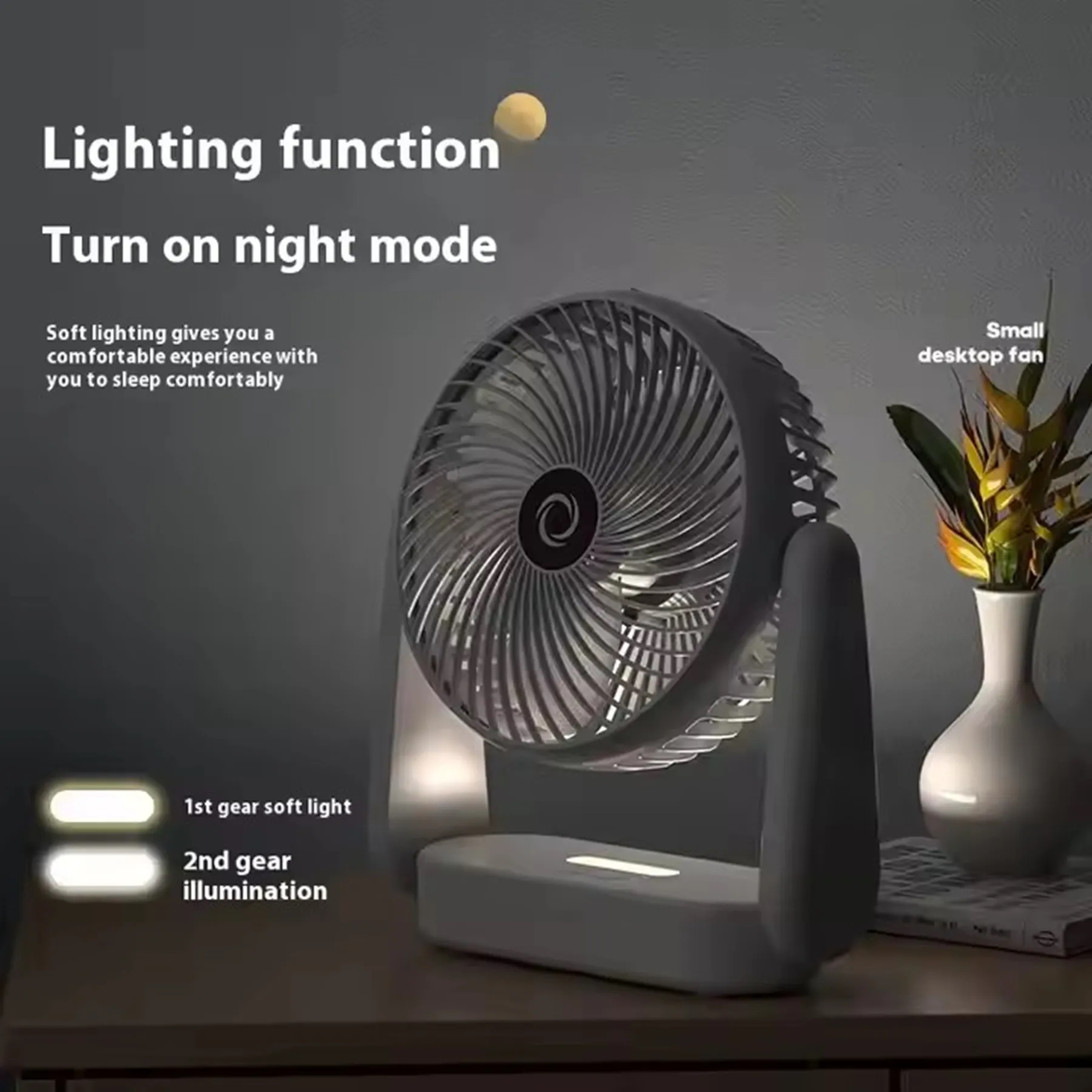 USB Desktop Fan with Night Light 7