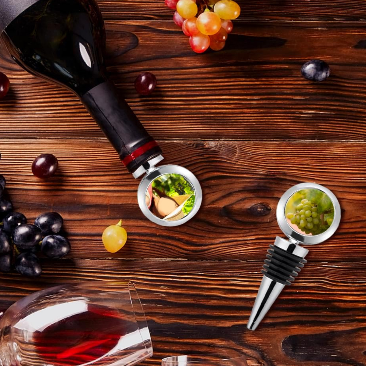 Customizable Stainless Steel Wine Bottle Stoppers 2