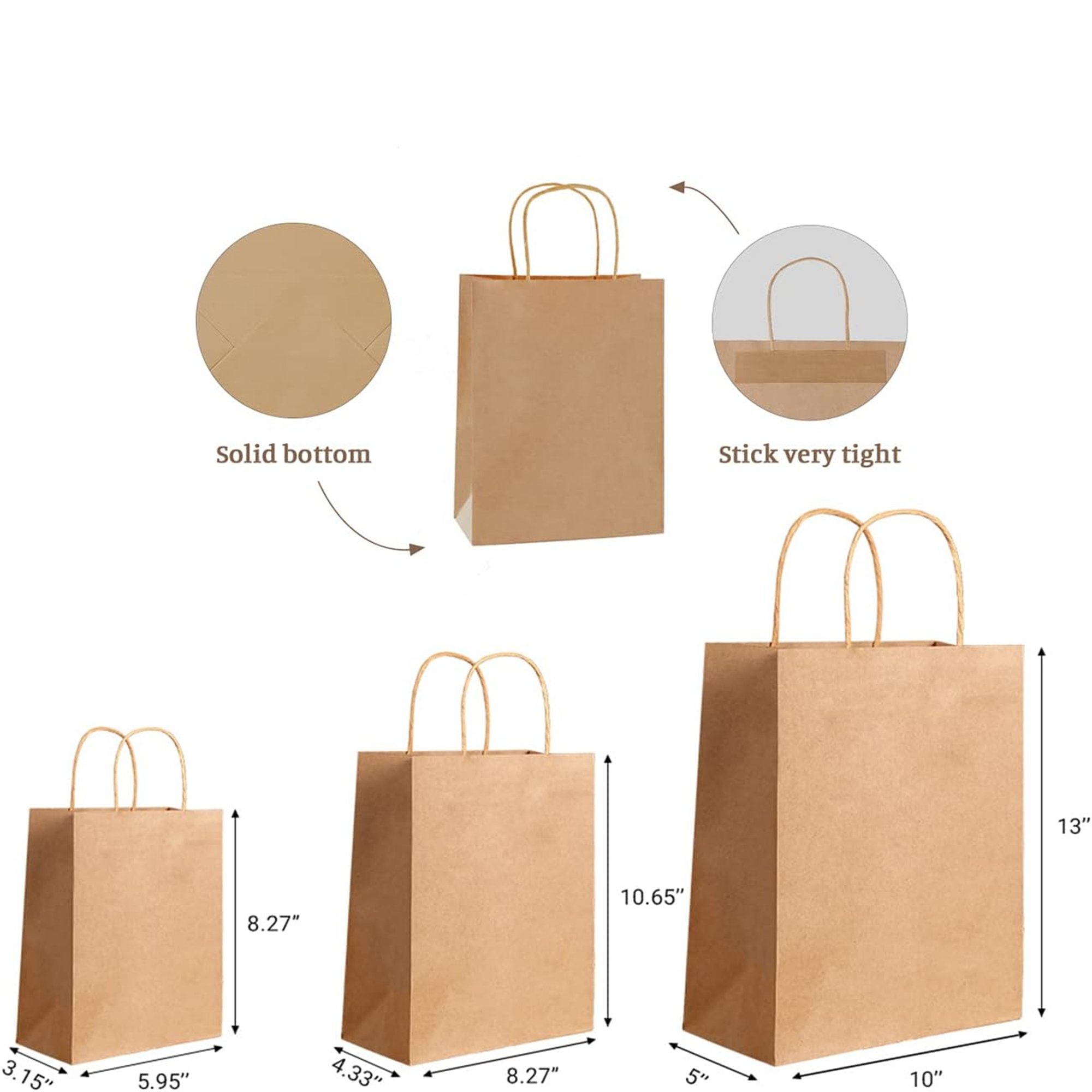 Kraft Paper Gift Bag With Handles 1