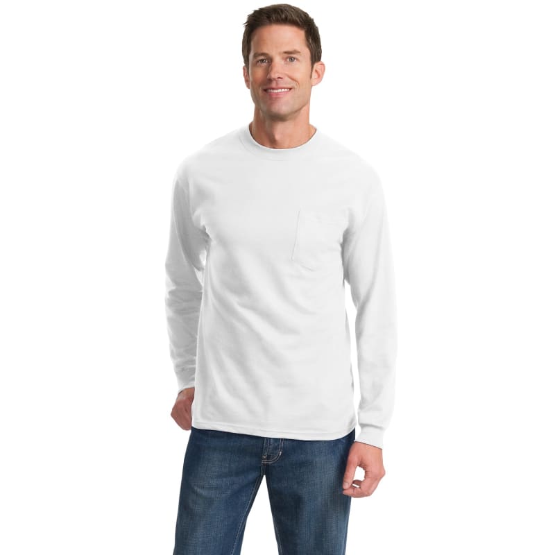 Port & Company Tall Long Sleeve Essential Pocket Tee. 12