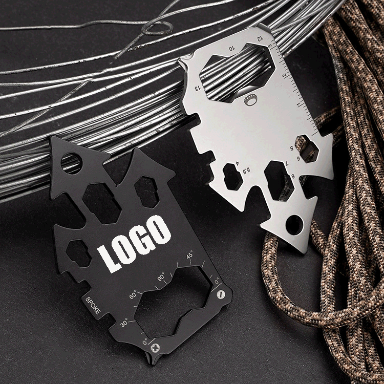 16 in 1 Stainless Steel House Shape Wallet Tool 2