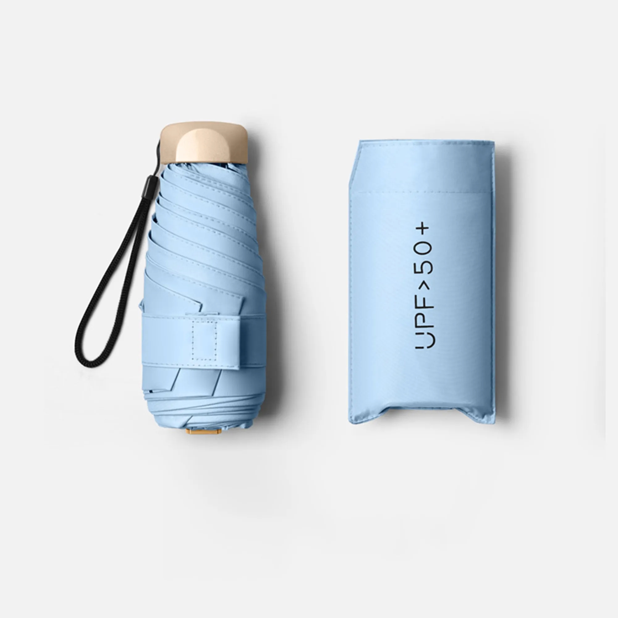 Compact Travel Umbrella Windproof UV Protection Rain 2