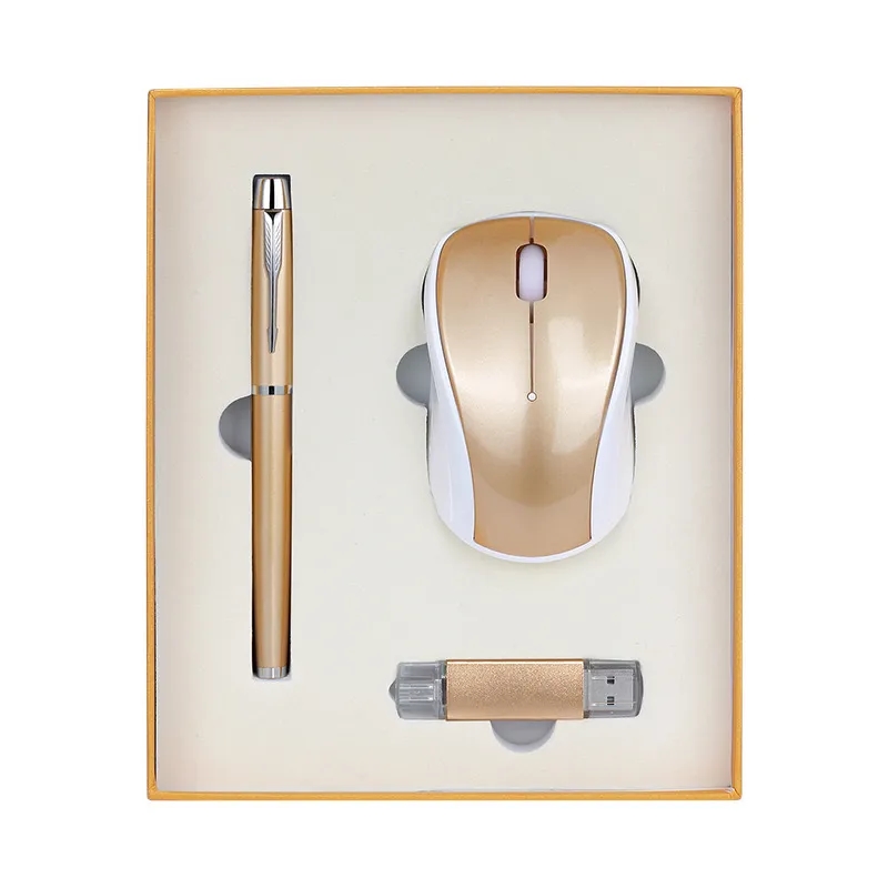 Custom Luxury Gift Set, USB Drive, Mouse, and Pen 4