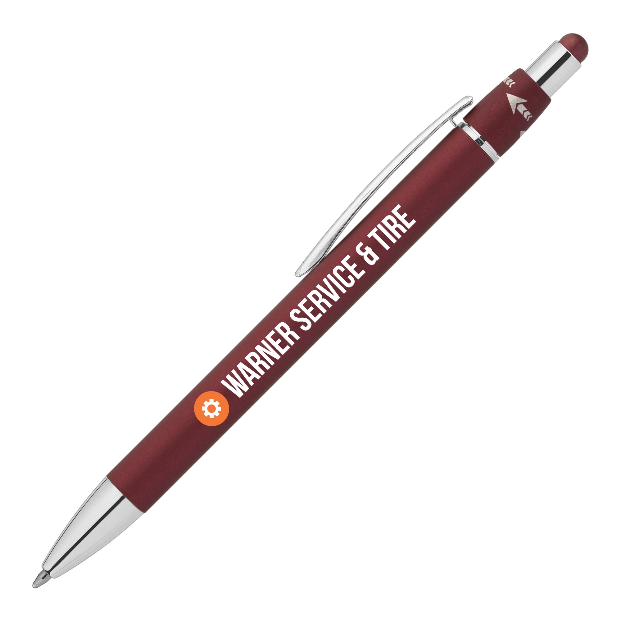 Orbit Spinner Chrome Metal Pen w/ Stylus 24