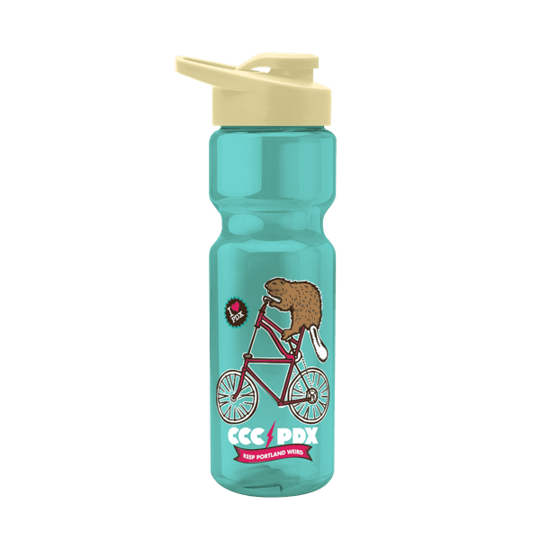 Blazer 28oz Transparent Bike Bottle w/Drink-thru Lid 496