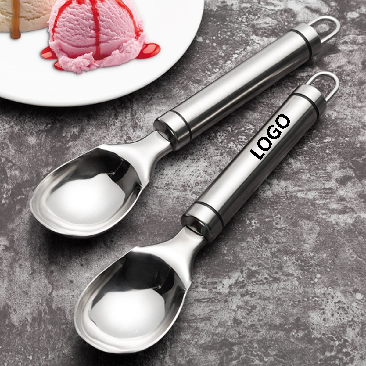 Stainless Steel Fruit Ice Cream Spoon 2