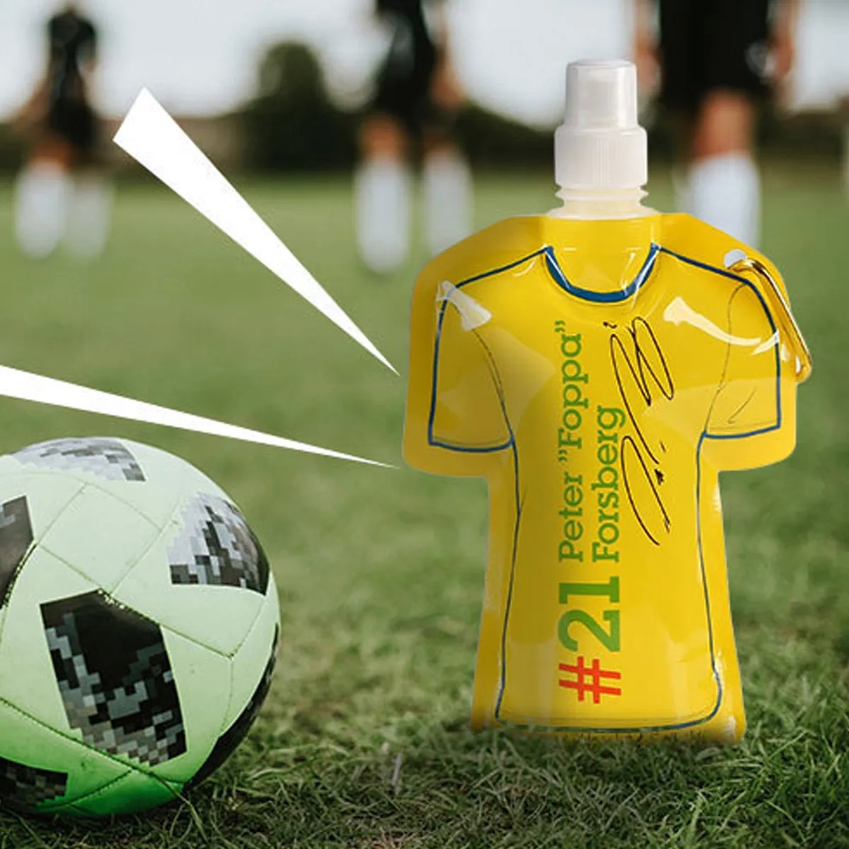 T Shirt Shaped Collapsible Water Bottle With Carabiner 2