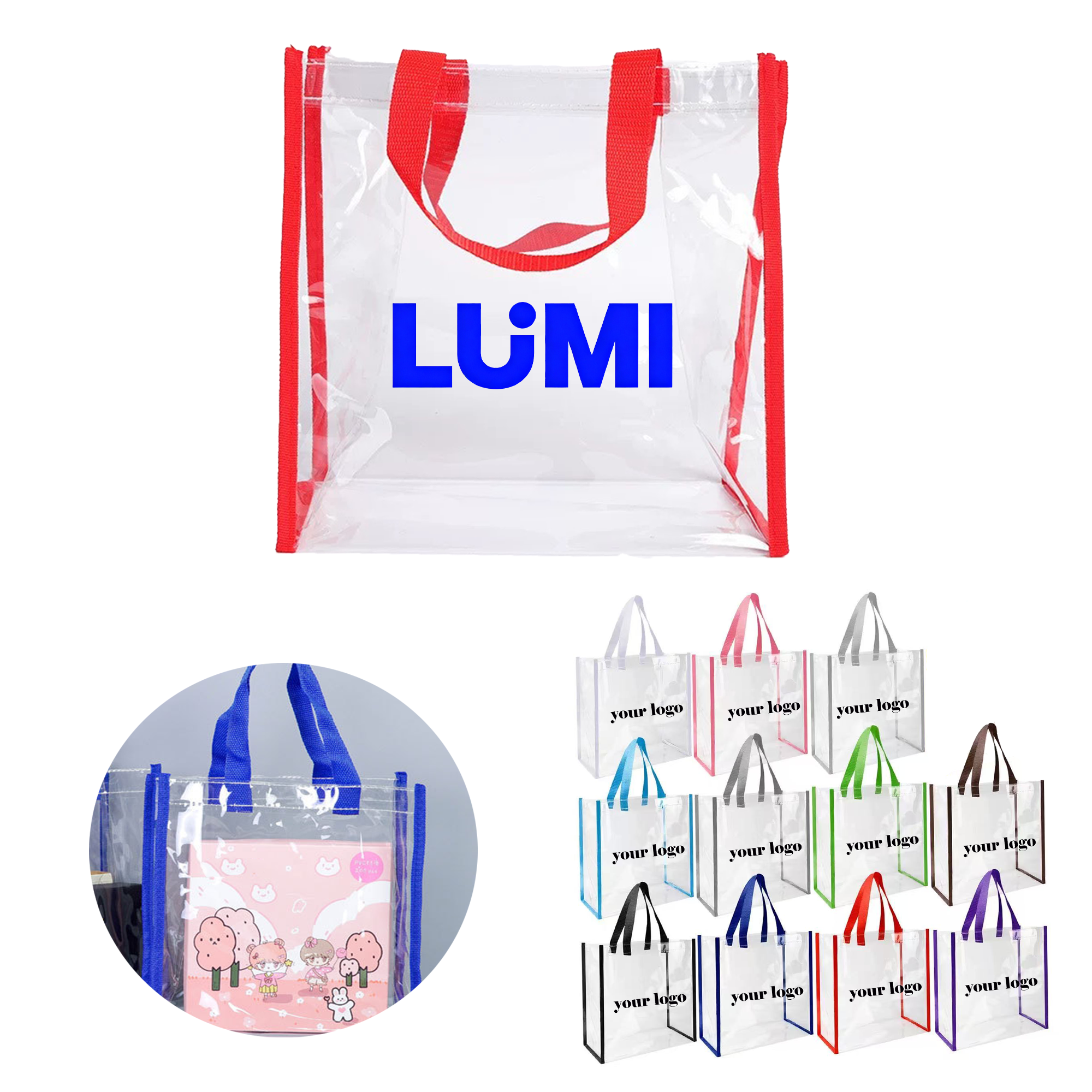 Lightweight Clear Open Tote 3