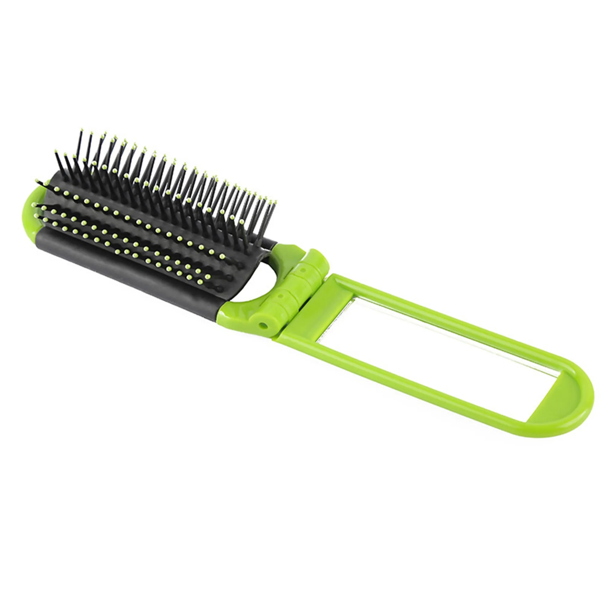 Folding Pocket Travel Mirror Hair Brush 4