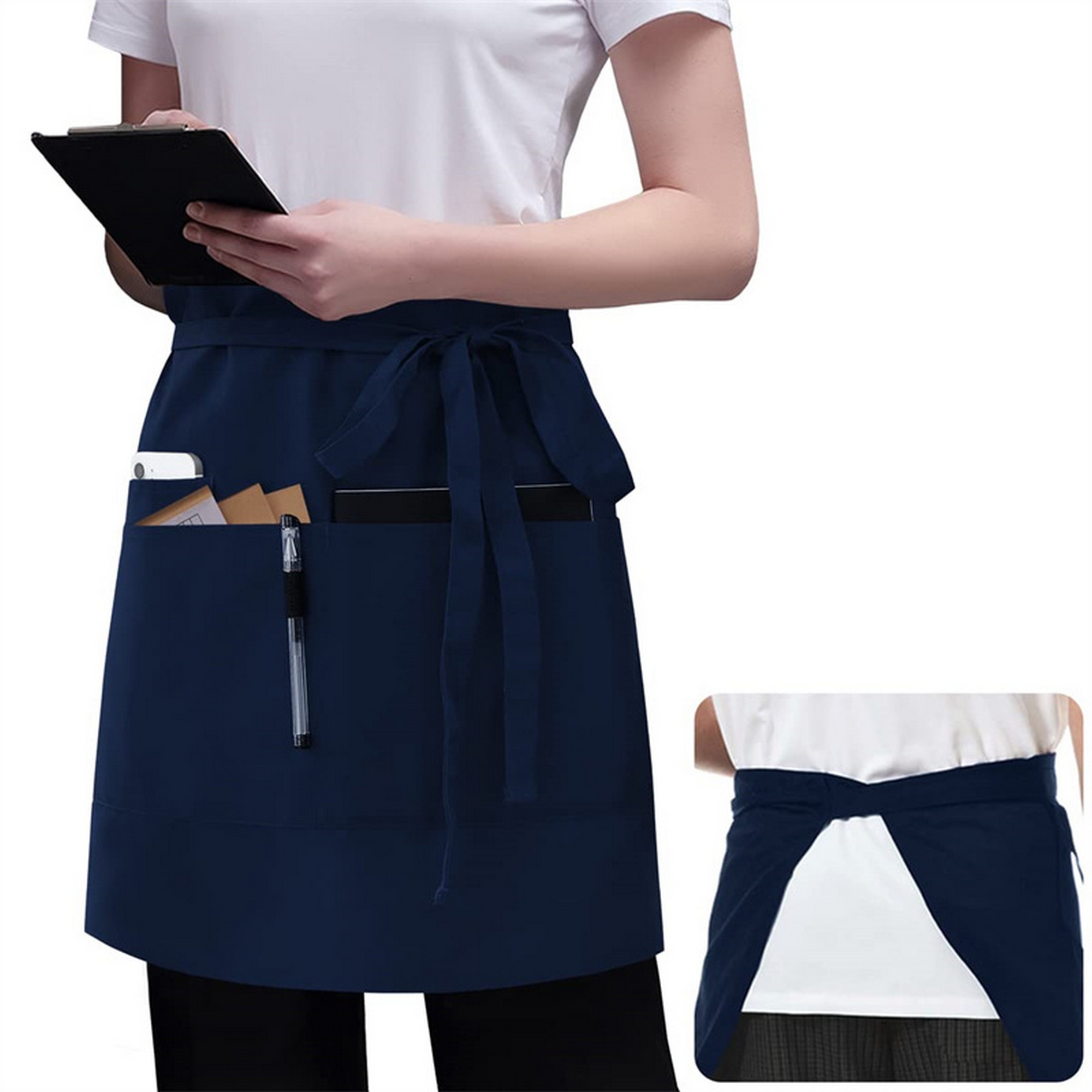 Restaurant Caf?? Waiter Multifunctional Long Waist Apron 5