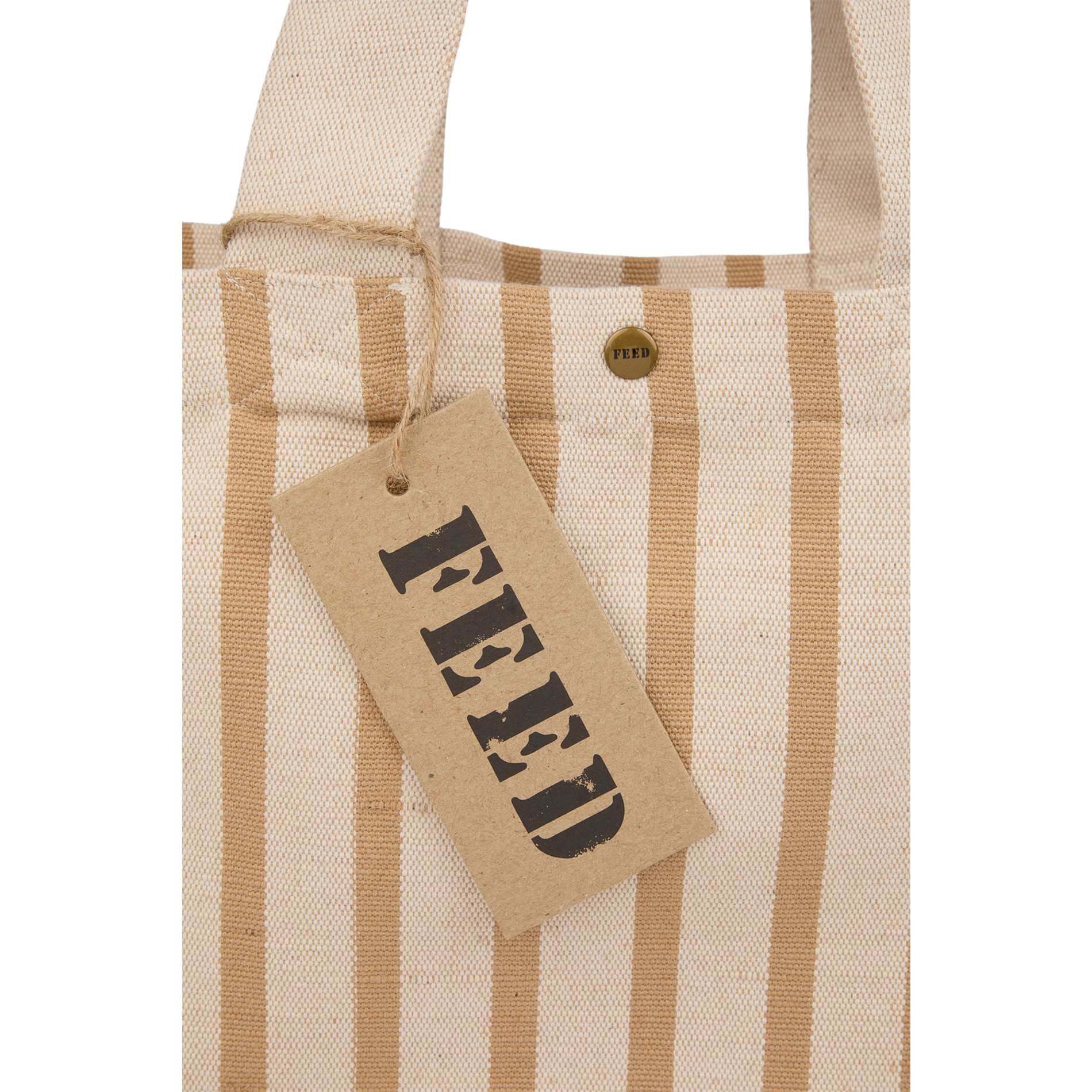 FEED Cotton and Jute Striped Tote 5