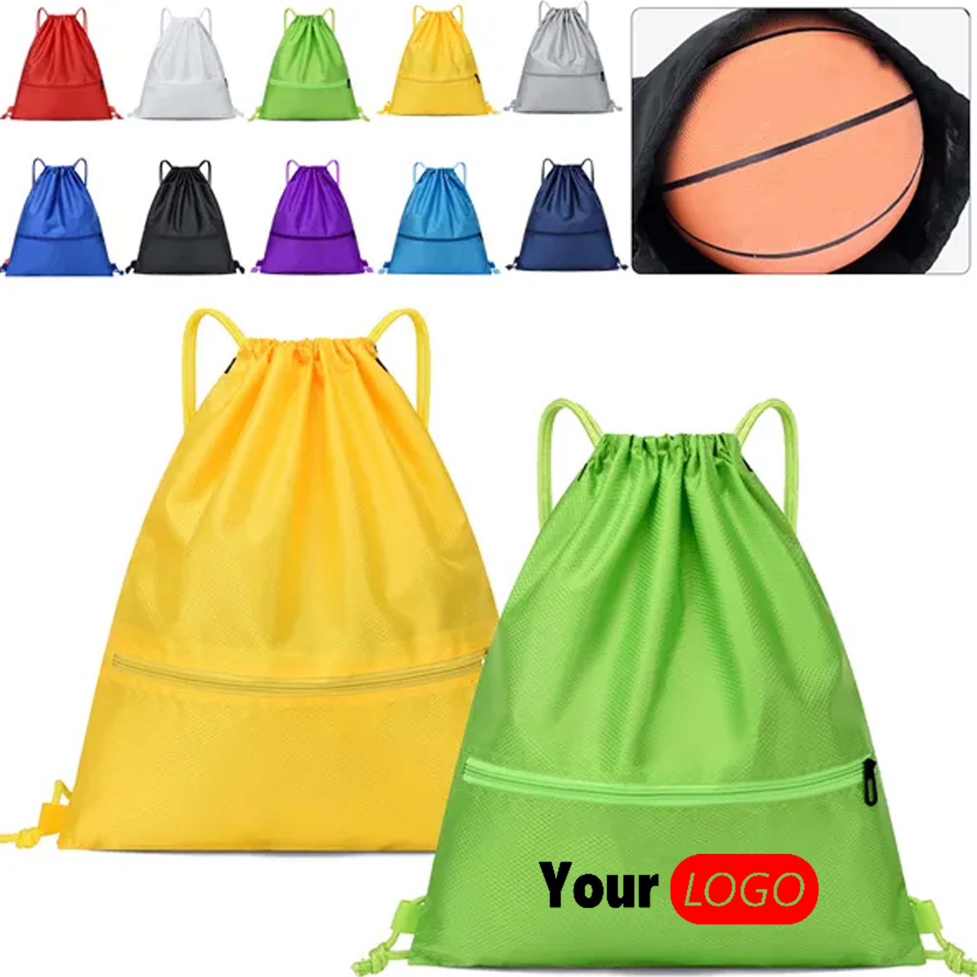 Oxford Drawstring Bag with 12 Basketball Colors 2