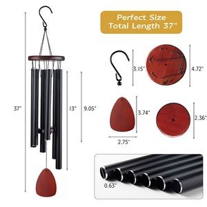 37 Inch Aluminum Tubes Six-tube wind chimes 4