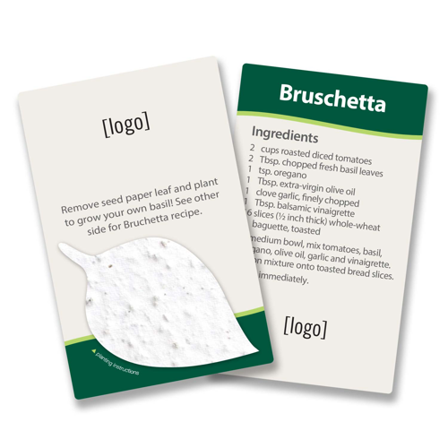 Seed Paper Shape Recipe Card