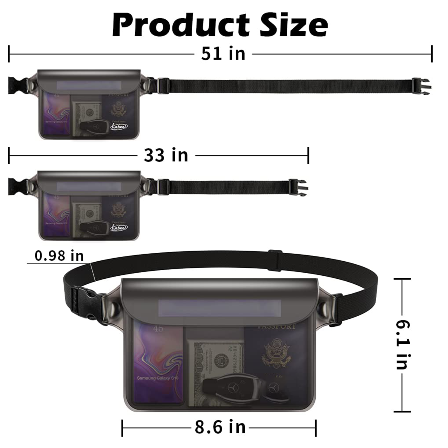 TPU Waterproof Phone Pouch Fanny Pack 2