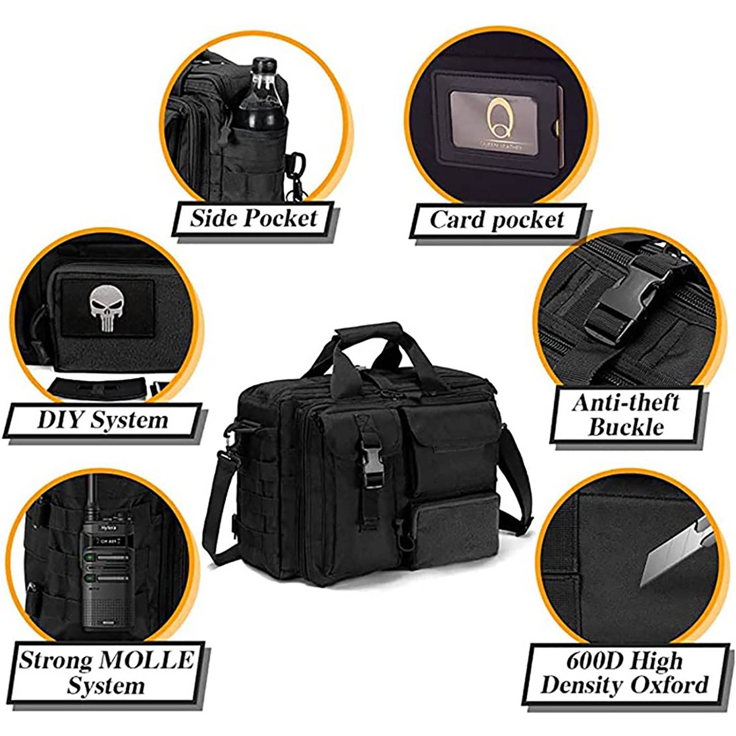 Portable Large Capacity Shoulder Messenger Bag 7