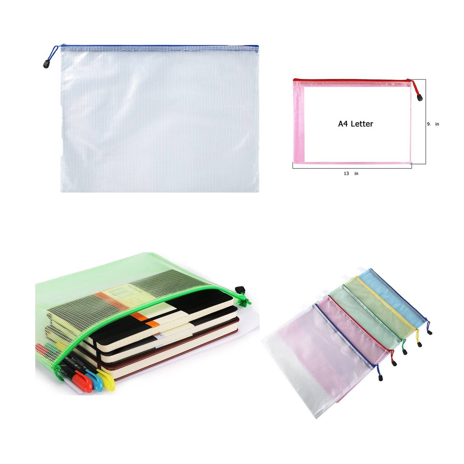 Zipper Mesh Document Pouch Bag 2