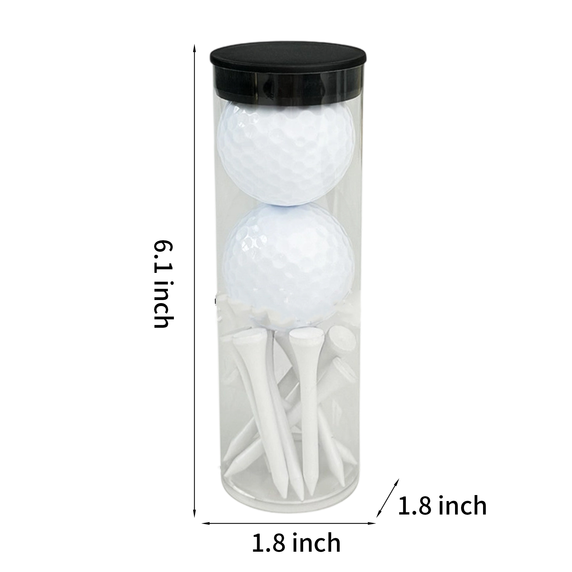 Synthetic Rubber Golf Ball With Wooden Tee Set 3