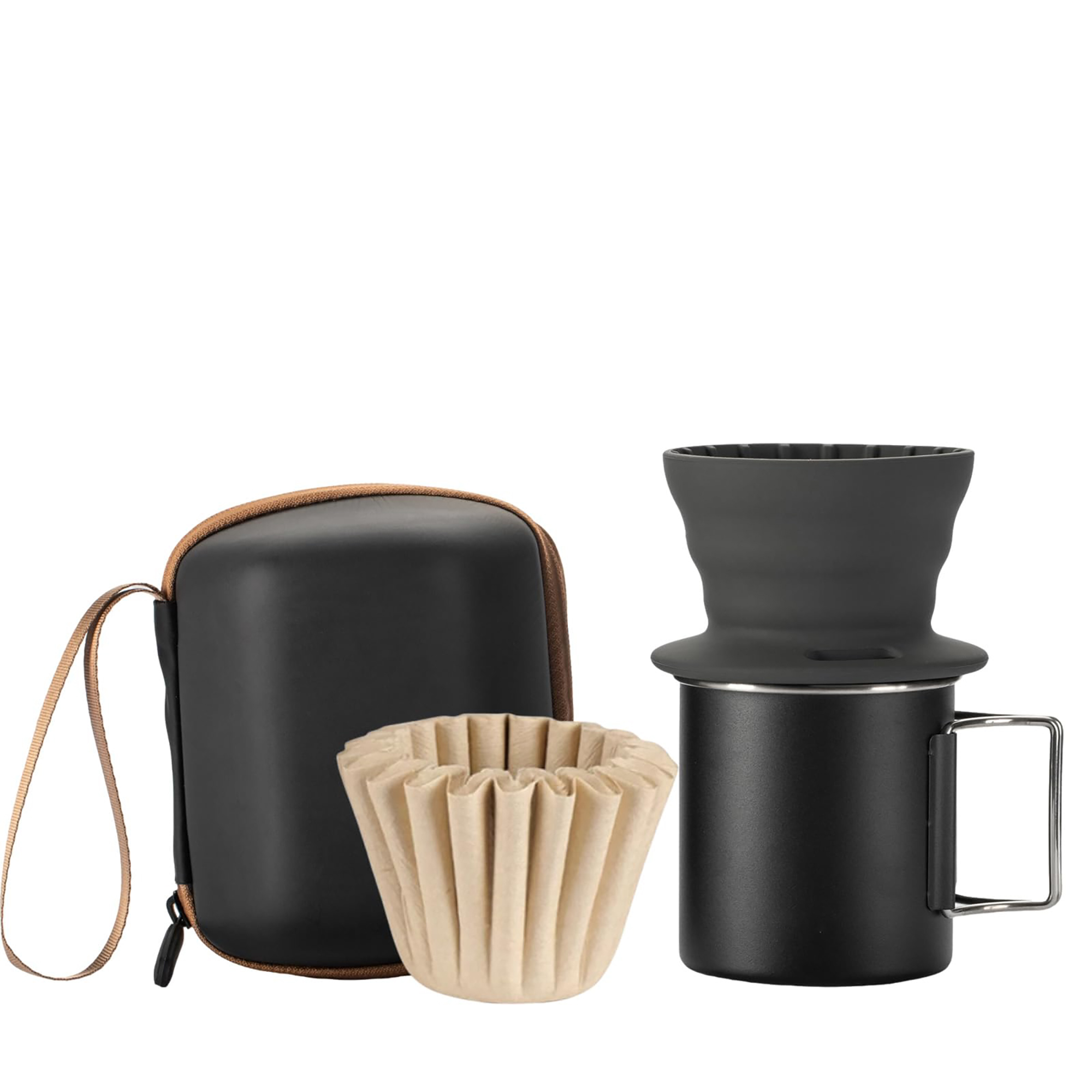 Portable Pour-Over Coffee Set with Stainless Steel Cup 2