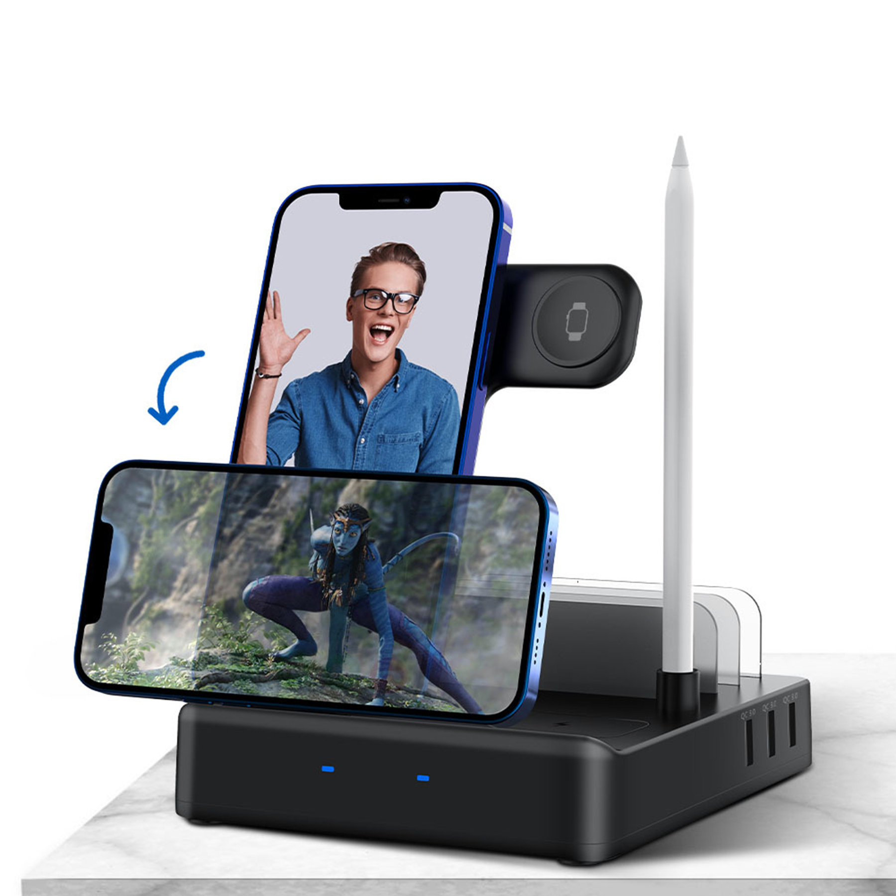 7 in 1 Wireless Charging Station for Multiple Devices 2