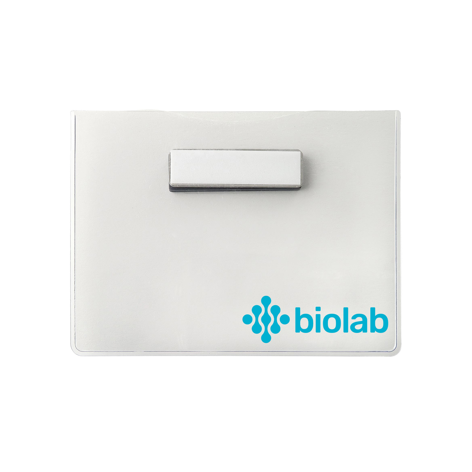 4.33" W x 3.35" H - Horizontal Clear Vinyl Badge Holder with Magnet (1 Color Imprint) 1