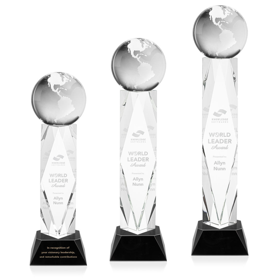 Globe Award on Toscana Base - Black 4