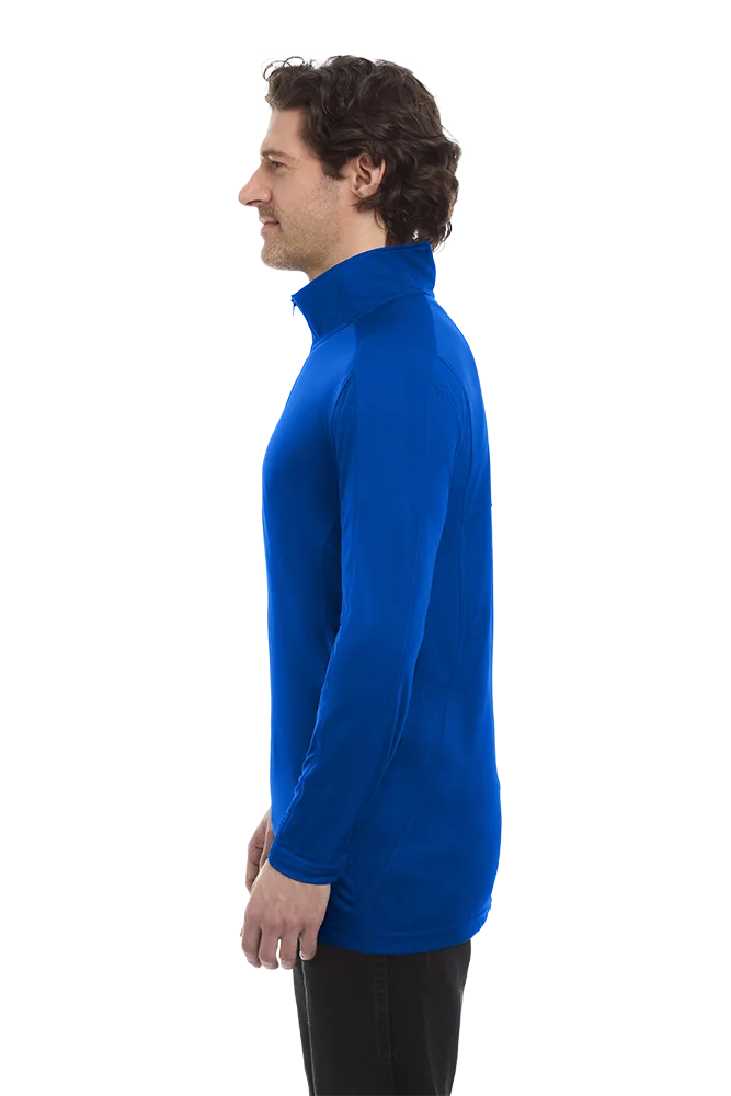 MENS WICKING SOLID 1/4 ZIP LS PULLOVER 29