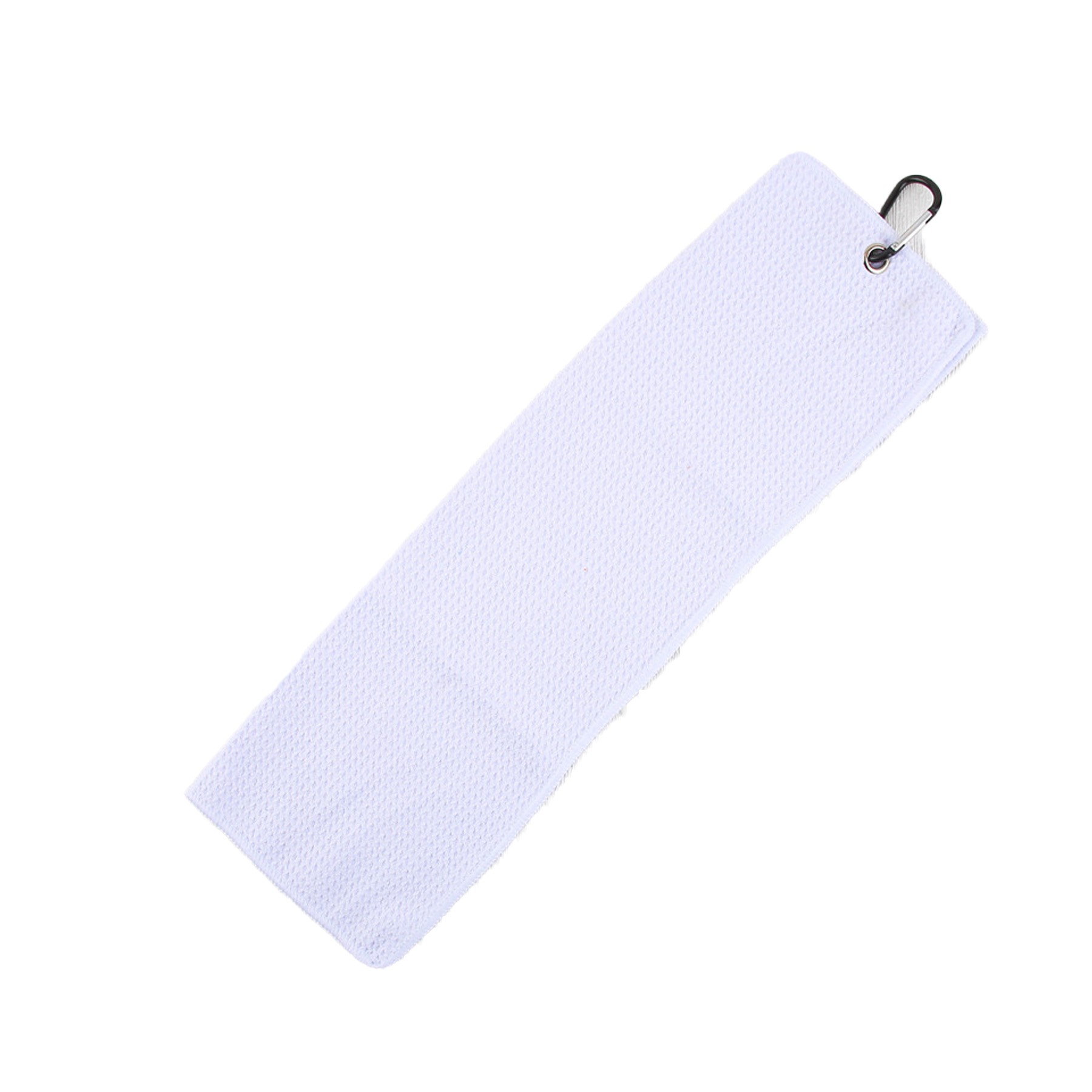 Tri-Fold Waffle Microfiber Golf Towel w/Carabiner 4
