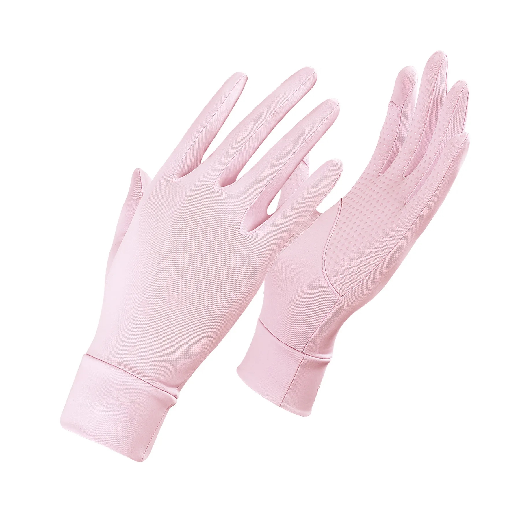 Cotton Summer Outdoor Ice Silk Sunscreen Gloves For Women 2