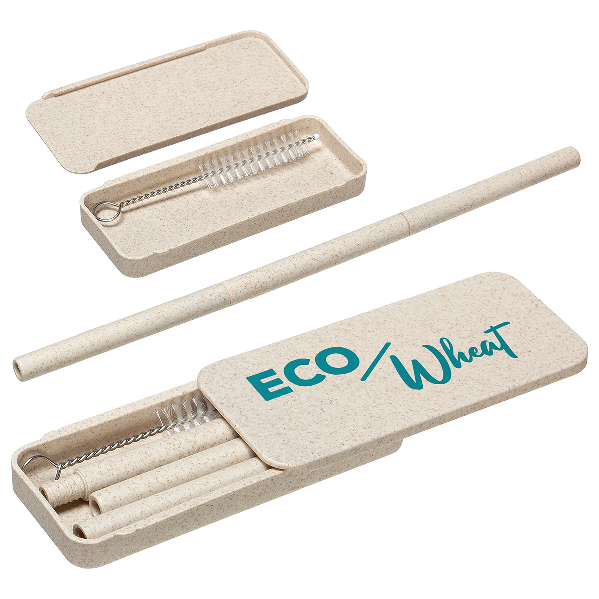 Eco Wheat Straw Kit With Cleaning Brush 4