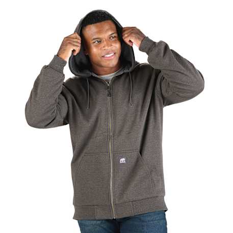 Berne Heritage Grid Fleece-Lined Zip Sweatshirt - Men's 28