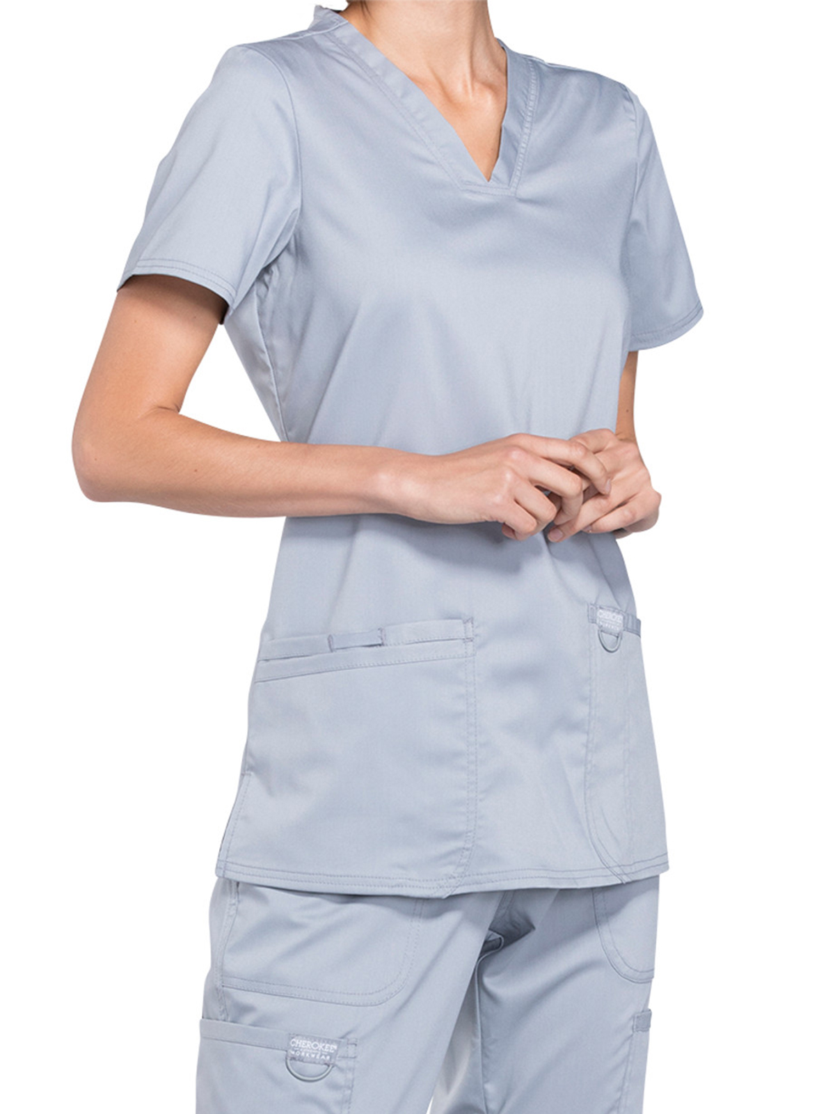 Cherokee - Workwear Revolution - Women's 3-Pocket V-Neck Top 33