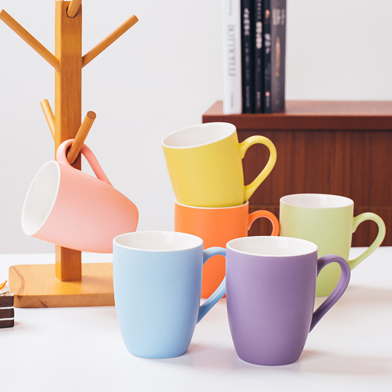 11 Oz. Matte Drum Shaped Ceramic Mug 2