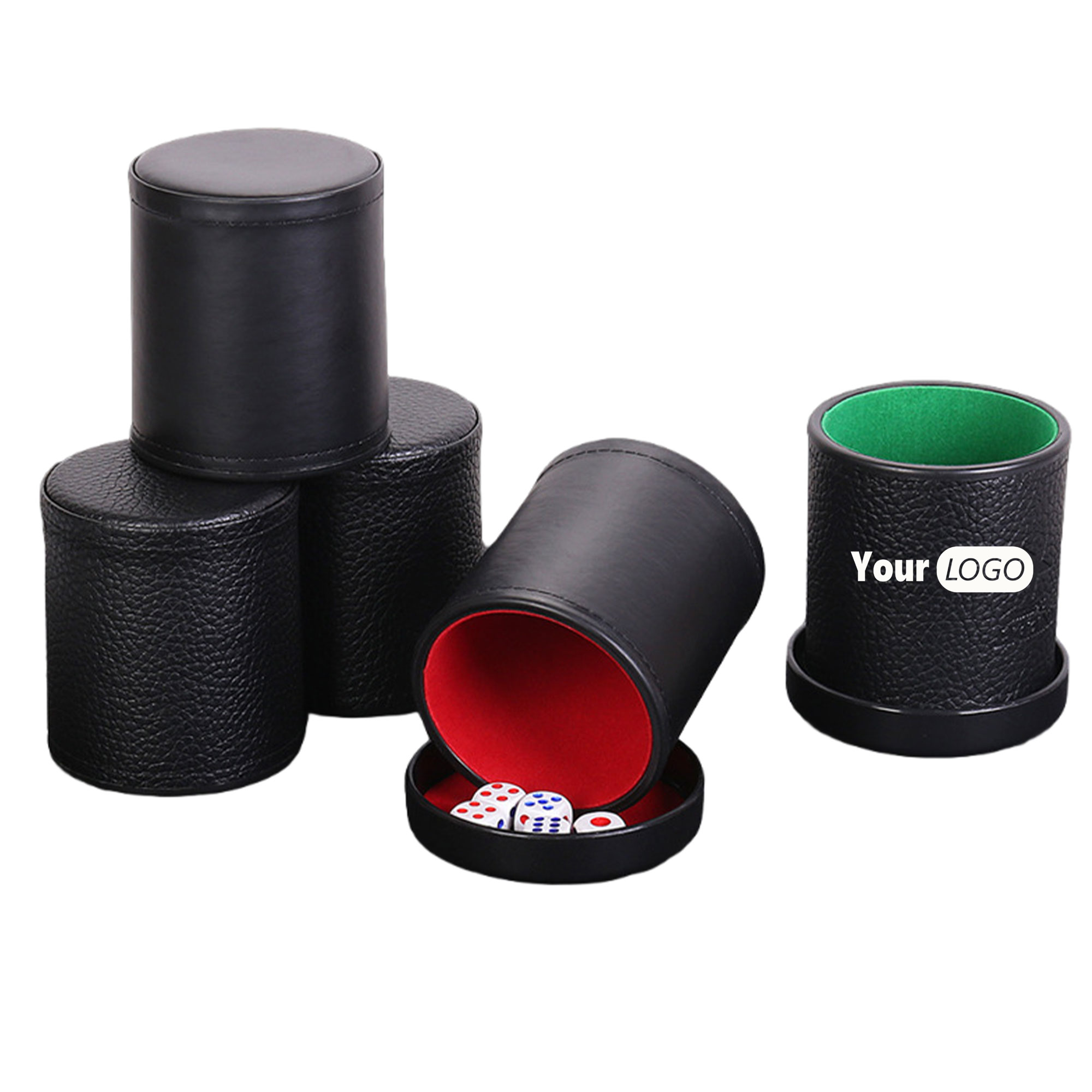 Black Leather Dice Cup 4