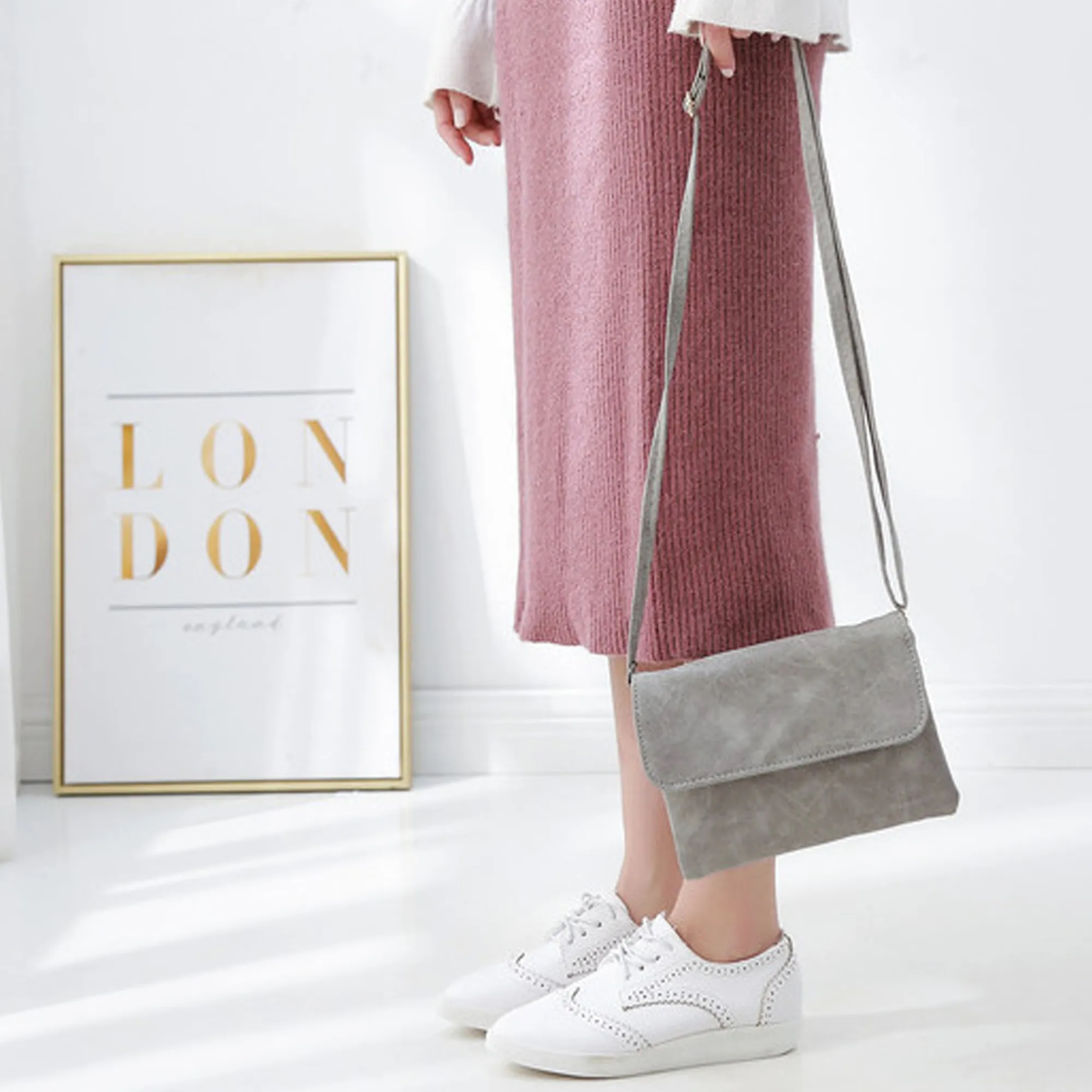 Women's Suede Leather Crossbody Bag 11