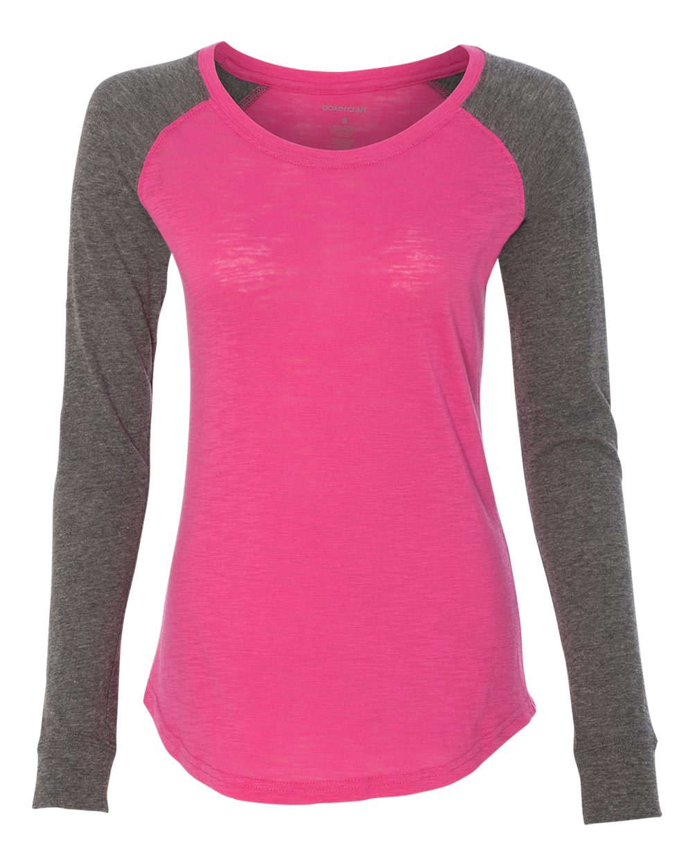 Women's Preppy Patch Slub Long Sleeve T-Shirt - T66 31